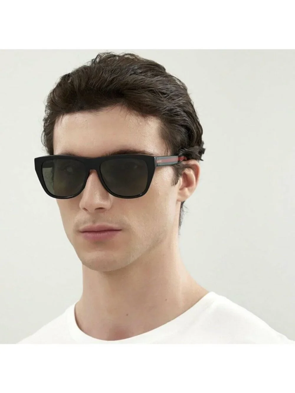 Gucci GG0926S 006 Square Sunglasses - Black / Green